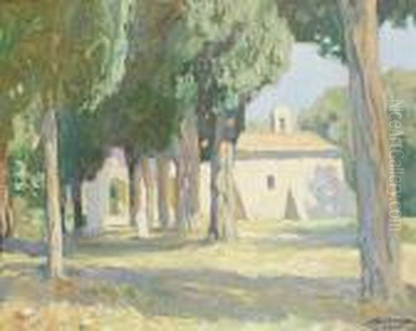 Le Vieux Cloitre Saint Cassien Pres De Cannes Oil Painting by Lucien Hector Jonas