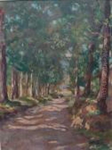 Chemin Creux A Tesse-la-madeleine Oil Painting by Lucien Hector Jonas