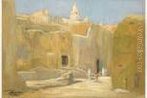 Le Muezzin De Bou Saada Oil Painting by Lucien Hector Jonas