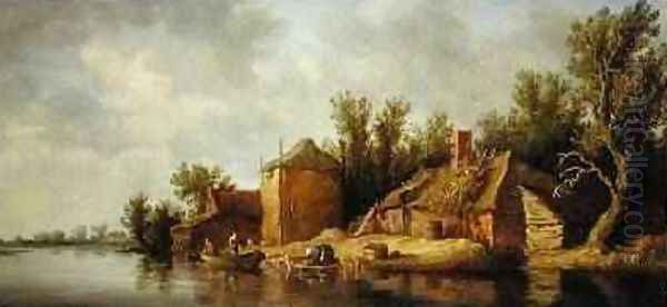 River landscape Oil Painting by Pieter de Neyn