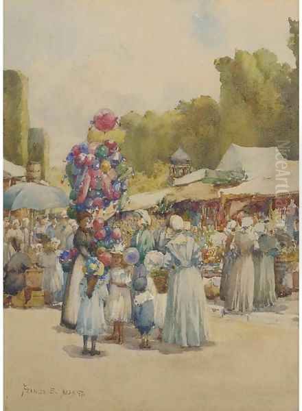 The balloon seller, Chesion Oil Painting by Frances Nesbitt