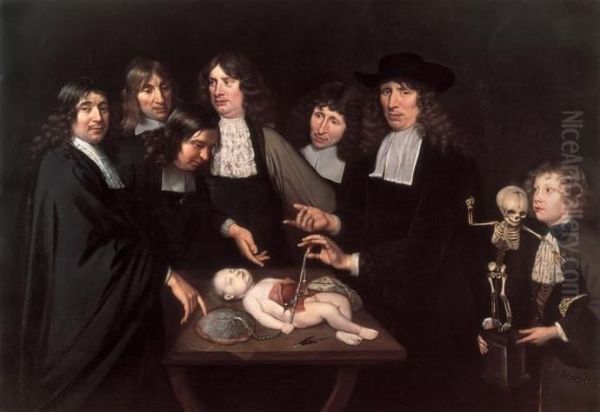 The Anatomy Lesson of Professor Frederik Ruysch 1638-1731 1683 Oil Painting by Jan van Neck