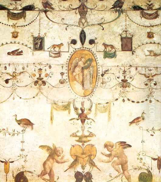 Decoration of Cardinal Bibbiena's Loggetta Oil Painting by Giovanni (Giovanni da Udine) Nanni (Nani)