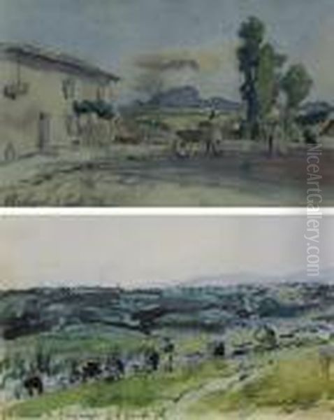 Scenes De Campagne Oil Painting by Johan Barthold Jongkind