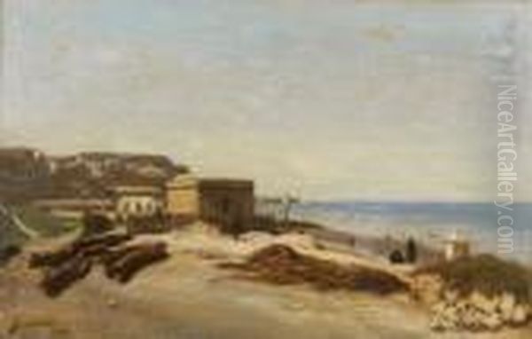 Plage En Normandie Oil Painting by Johan Barthold Jongkind