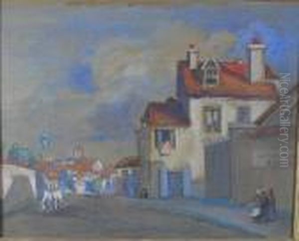 Streetscene Oil Painting by Johan Barthold Jongkind