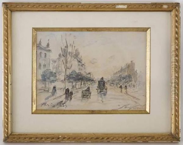 Paris Oil Painting by Johan Barthold Jongkind