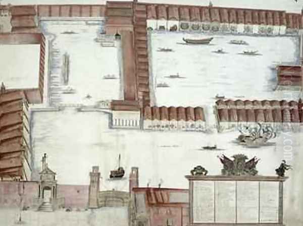 Plan of the Arsenale Venice Oil Painting by Antonio Natale