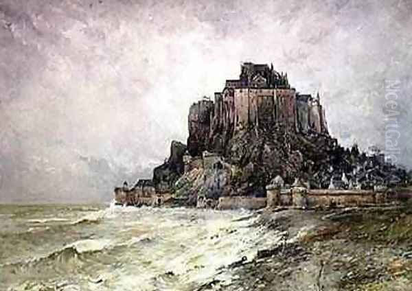 Mont Saint-Michel 1896 Oil Painting by Emile Noirot