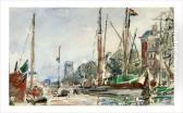 Rotterdam Oil Painting by Johan Barthold Jongkind