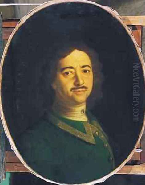 Portrait of Peter the Great 1672-1725 Oil Painting by Ivan Nikitich Nikitin