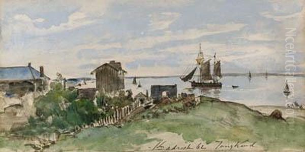 La Cte De Sainte-adresse Oil Painting by Johan Barthold Jongkind