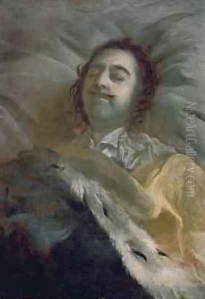 Peter I 1672-1725 the Great on his Deathbed 1725 Oil Painting by Ivan Nikitich Nikitin