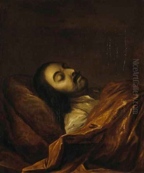 Portrait of Peter the Great on his Death-Bed Oil Painting by Ivan Nikitich Nikitin