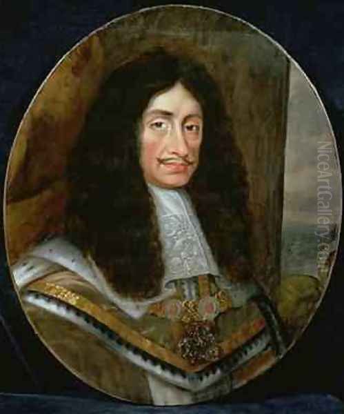 Portrait of King Charles II 1630-85 Oil Painting by (circle of) Nason, Pieter