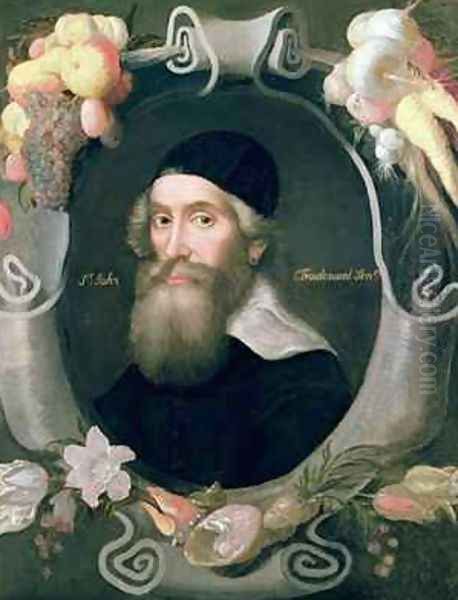 John Tradescant the Elder 1570-1638 Oil Painting by Cornelius de Neve