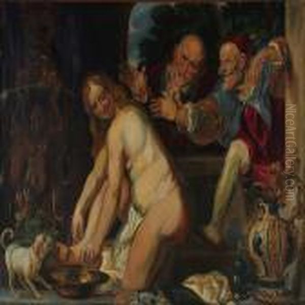 Susanna And The Elders Oil Painting by Jacob Jordaens