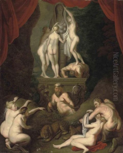 Nature Adorned By The Three Graces Oil Painting by Jacob Jordaens