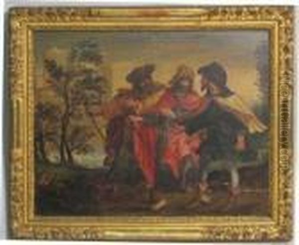 Le Christ Et Les Pelerins D'emmaus Oil Painting by Jacob Jordaens