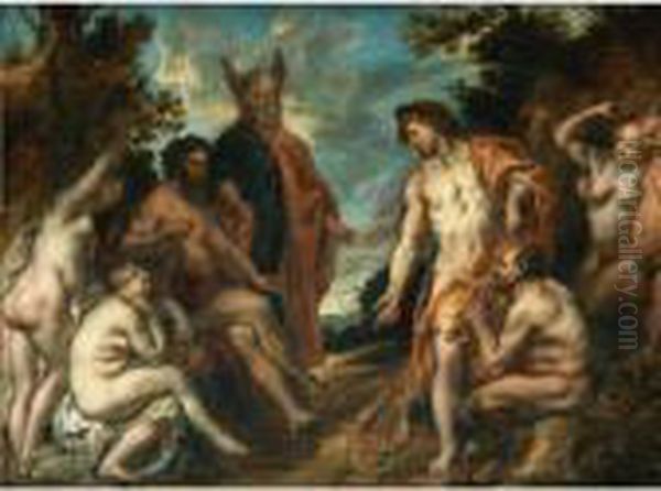 The Musical Contest Between Apollo And Pan Oil Painting by Jacob Jordaens