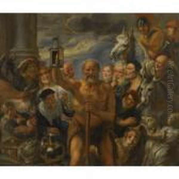 Diogenes Oil Painting by Jacob Jordaens