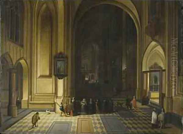 Interior of a Cathedral Oil Painting by Pieter the Elder Neefs