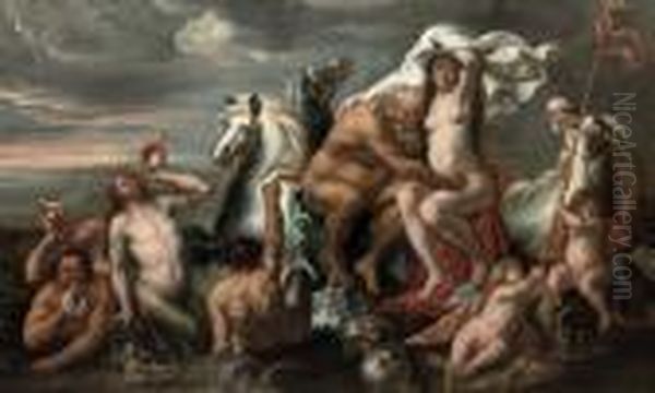 Neptune And Amphitrite Oil Painting by Jacob Jordaens