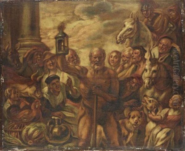 Diogenes Seeking A True Man Oil Painting by Jacob Jordaens