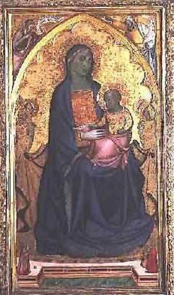 Madonna and Child Enthroned Oil Painting by Francesco, da Volterra Neri