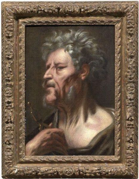 Bildnis Des Abraham Graepheus Als Apostel Petrus Oil Painting by Jacob Jordaens