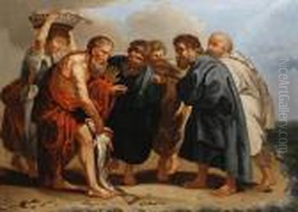 Saint Peter Finding The Tribute Money Oil Painting by Jacob Jordaens