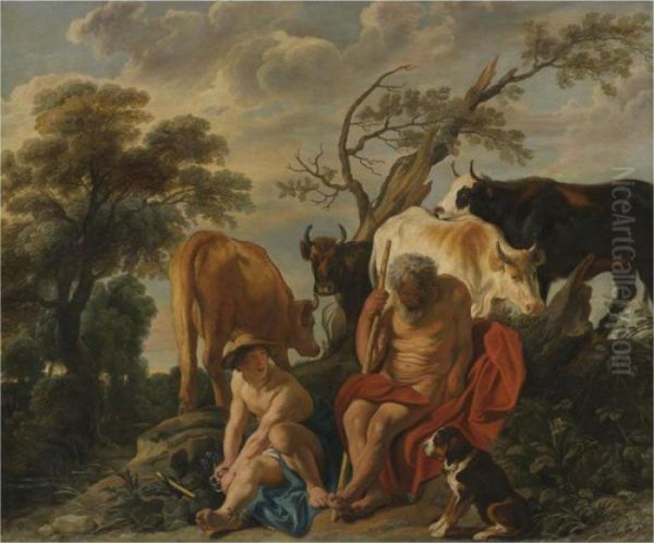 Mercury And Argus Oil Painting by Jacob Jordaens