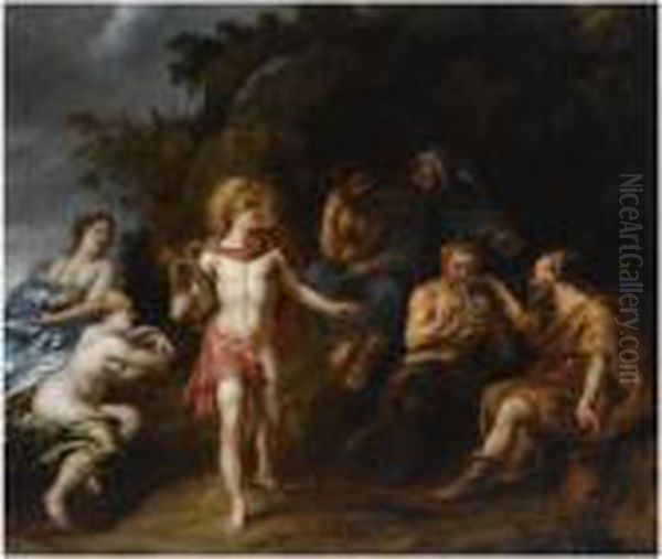 The Musical Contest Of Apollo And Pan Oil Painting by Jacob Jordaens