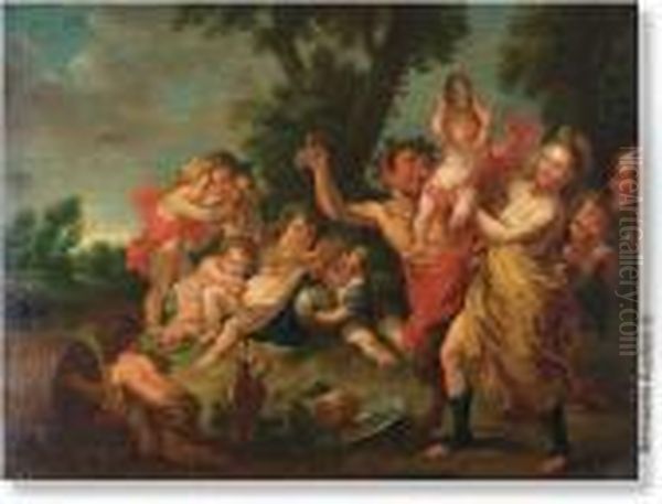 After Bacchanal. Canvas Oil Painting by Jacob Jordaens