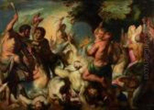 Der Kampf Der Lapithen Und Zentauren Oil Painting by Jacob Jordaens