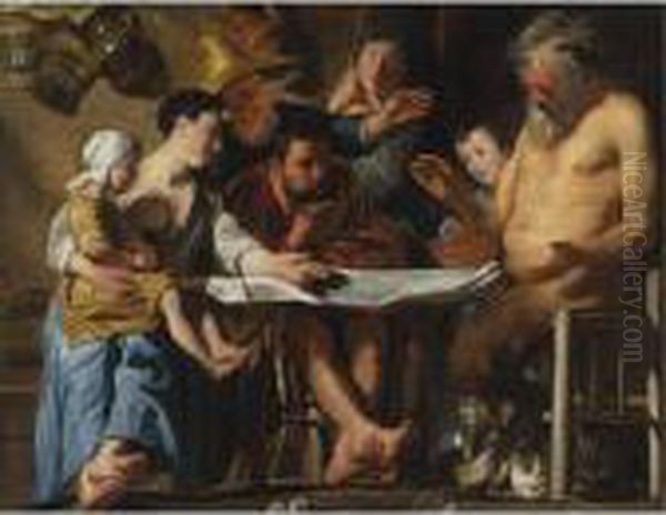 The Satyr And The Peasant Family Oil Painting by Jacob Jordaens