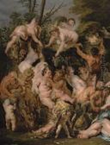 The Revel Of Bacchus And Silenus Oil Painting by Jacob Jordaens