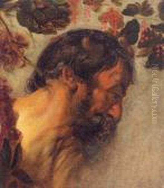 Testa Di Satiro Oil Painting by Jacob Jordaens