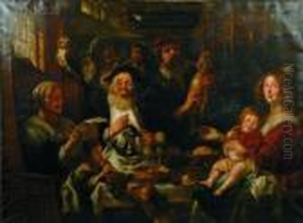 As The Old Sang, So The Young Oil Painting by Jacob Jordaens