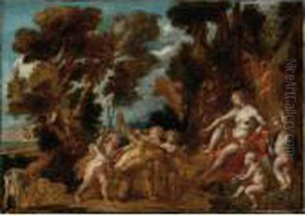 Sold By The J. Paul Getty Museum To Benefit Future Painting Acquisitions
 

 
 
 

 
 Venus And Eros Punishing A Satyr Oil Painting by Jacob Jordaens