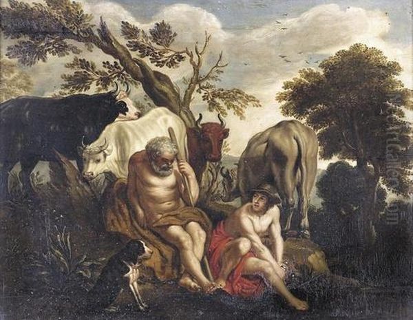 Umkreis
Idyllische Hirtenpartie. Oil Painting by Jacob Jordaens