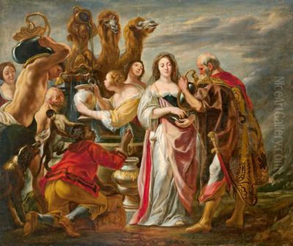 E Eleazaro Alla Fontana Oil Painting by Jacob Jordaens