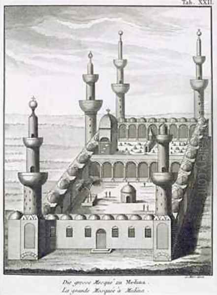 The Great Mosque at Medina, from Voyages en Arabie et en Autres Pays de lOrient Oil Painting by Niebuhr, Carsten