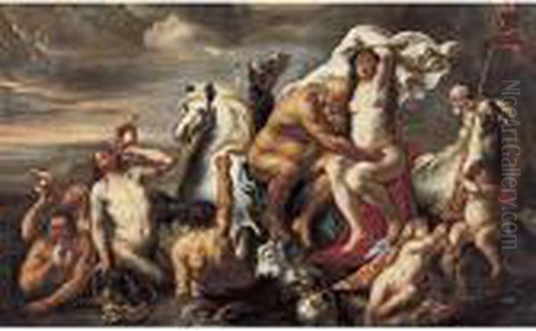 Neptune And Amphitrite Oil Painting by Jacob Jordaens