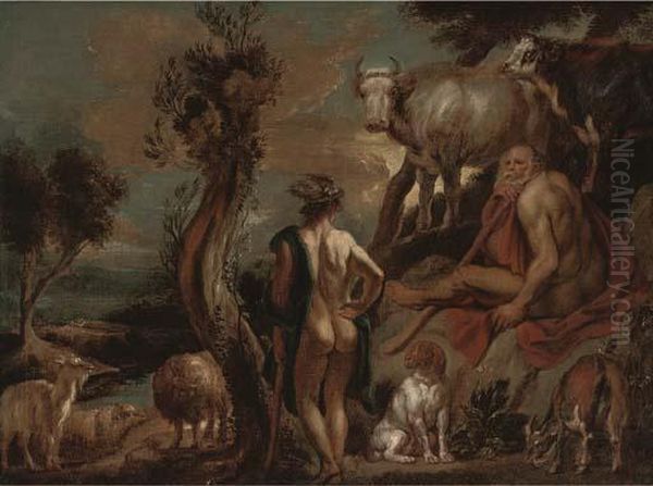 Mercury And Argus Oil Painting by Jacob Jordaens