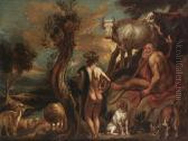 Mercury And Argus Oil Painting by Jacob Jordaens