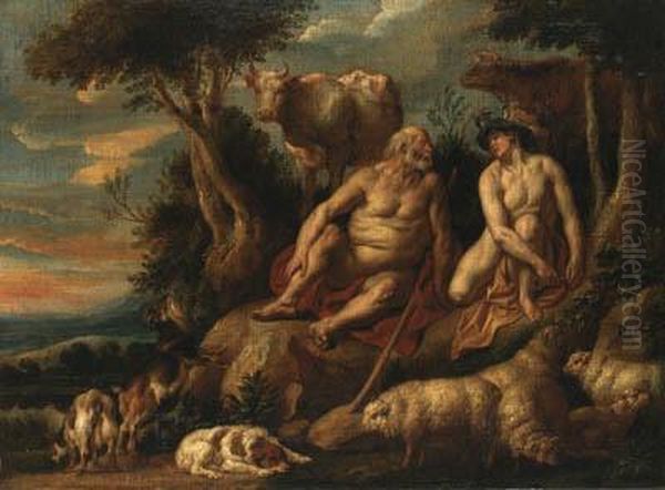 Mercury And Argus Oil Painting by Jacob Jordaens