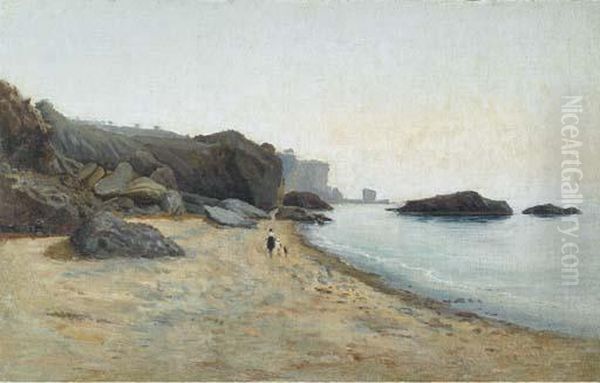 Paesaggio Della Costa Laziale Oil Painting by Pio Joris