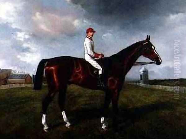 St Gatien with Charles Wood Up at Newmarket 1885 Oil Painting by Benjamin Cam Norton