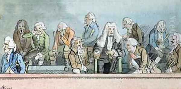 The Trial of Warren Hastings 3 Oil Painting by James Nixon